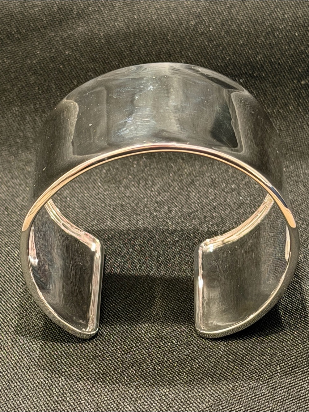925 Sterling Silver Wide Cuff Bracelet - Polished Shiny Finish - Never Worn 🩶